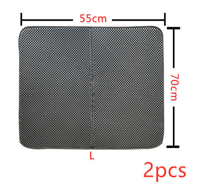 Tapis de litière double couche pour chats, tapis de litière pour animaux de compagnie, tapis de litière pour chats, accessoire de propreté pour maisons de chats