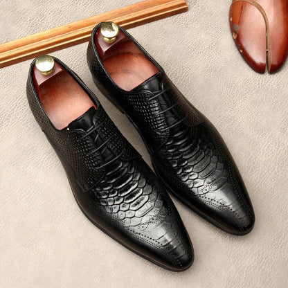 Nouvelles chaussures formelles en cuir pour hommes à bout pointu de style britannique