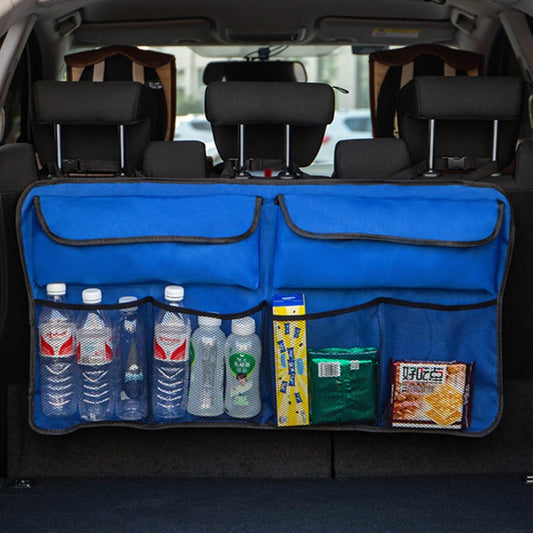 Bolsa grande para almacenamiento de artículos varios en el respaldo del asiento trasero de SUV con bolsillo de red