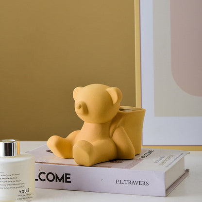 Creative Ceramic Small Vase Decoration Light Luxury Violent Bear TV Cabinet Decoration