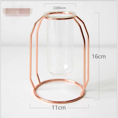 Geometric Rose Gold Vase