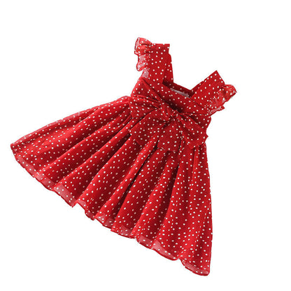 Robe de princesse en mousseline à pois pour enfants