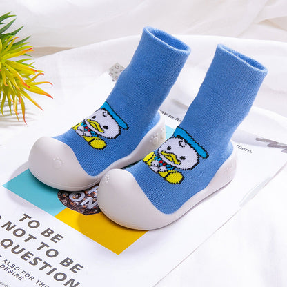 Chaussons Chaussettes, Chaussures Antidérapantes Bébé, Semelle Souple, Couvre-Chaussures d'Intérieur, Pieds