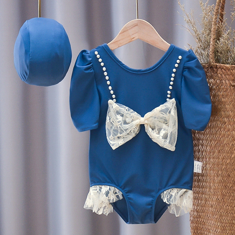 Maillot de bain enfant fille Manches longues Bébé Fille Maillot de bain une pièce Été