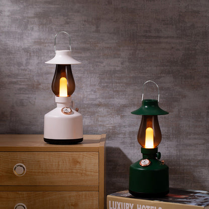 Pequeño altavoz Bluetooth con luz LED ambiental para mesita de noche en el dormitorio