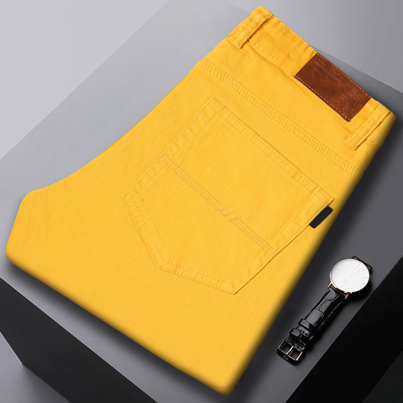 Jean décontracté taille mi-haute stretch slim tout-assorti