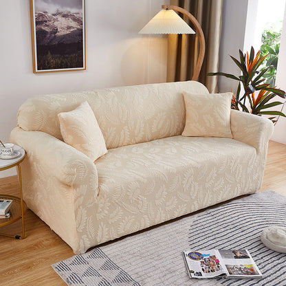 Solid Color Jacquard European Sofa Cover Stretch Fabric Craft