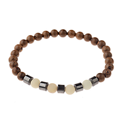 Same Style Personalized Cross Wood Grain Wooden Bead Bracelet