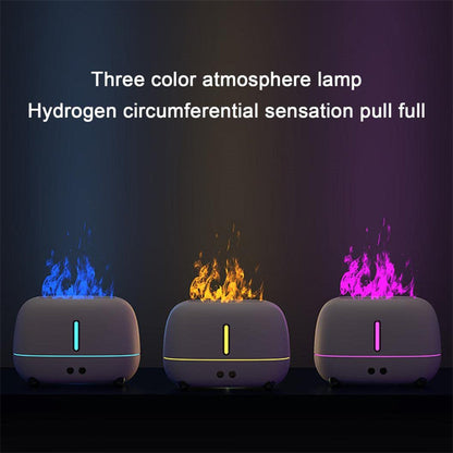 Flame Aroma Diffuser & Humidifier – LED Flame Effect, 3 Colors
