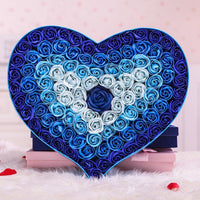 Gradient LED Heart-Shaped Soap Rose Gift Box – Romantic Flower Gift for Valentine's Day, Birthdays & Special Occasions