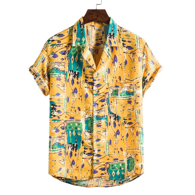 Men Short Sleeved Beach Apparel