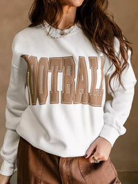 Sweat-shirt ras du cou avec lettrage graphique 3D FOOTBALL