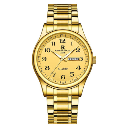 All-steel Double Calendar Middle-aged And Elderly Men's Watch