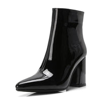 Working thick heel gold and silver plus size short boots