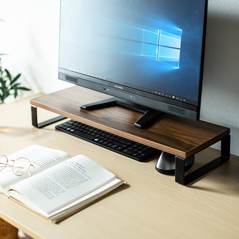Base de escritorio con brazo para monitor de mesa elevada de ordenador