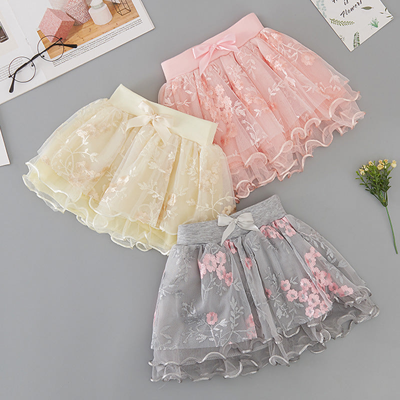 Jupe en maille filet passe-partout pour filles Jupes pour enfants