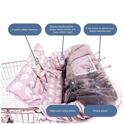 Children Supermarket Shopping Cart Cushion Cover