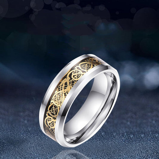 Adorno de anillo de oro de tungsteno europeo y americano personalizado