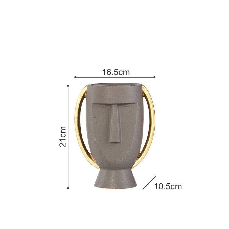 L'originalité du vase en céramique faciale de Northern Europe Limelight est contractuelle