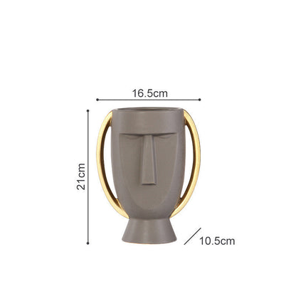 L'originalité du vase en céramique faciale de Northern Europe Limelight est contractuelle