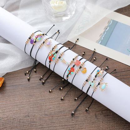 Personalized Fashion Hawaiian Style Shell Sea Creature Woven Bracelet