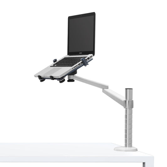 Support d'ordinateur portable en alliage d'aluminium Double bras Support de tablette de bureau paresseux