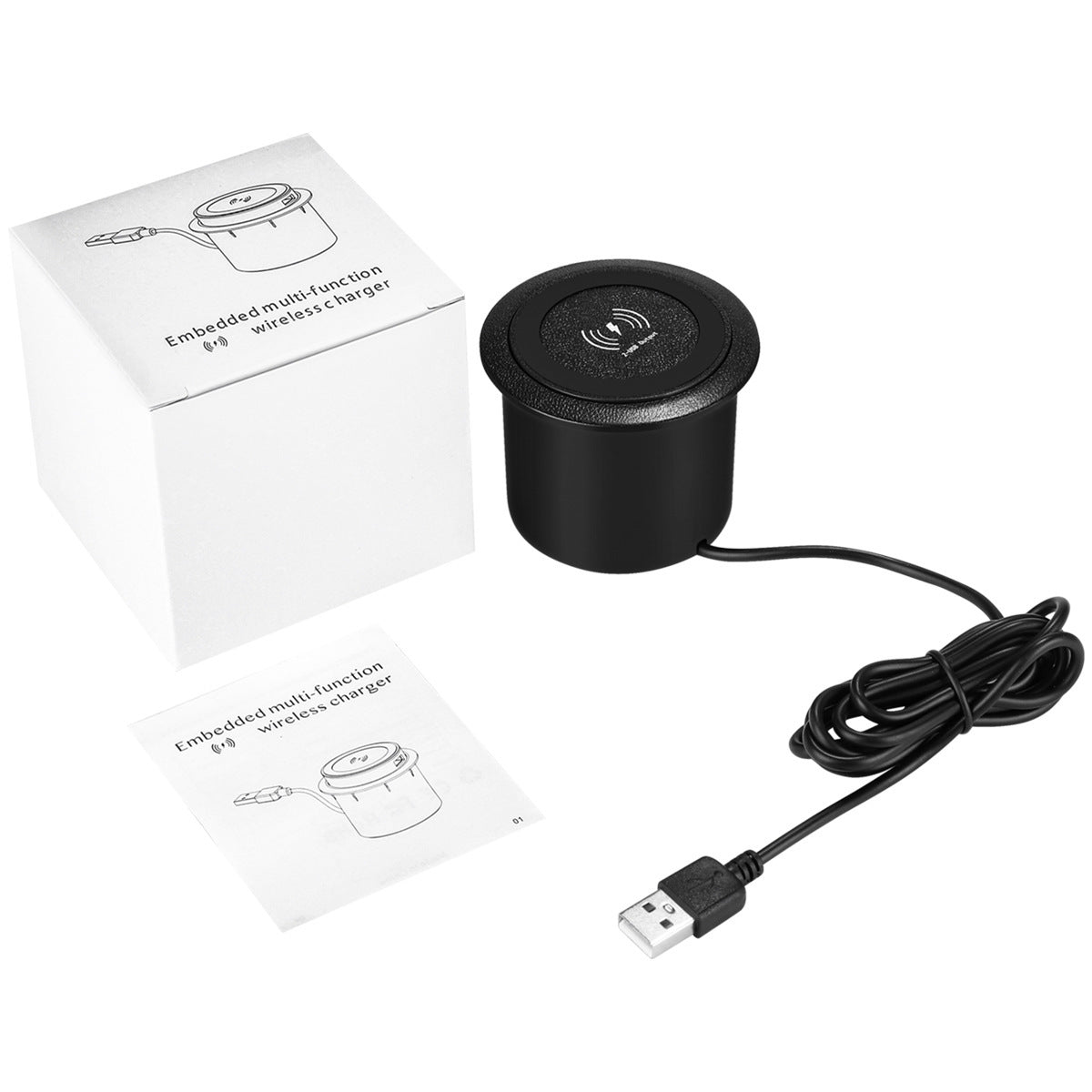 Cargador inalámbrico dual de escritorio USB
