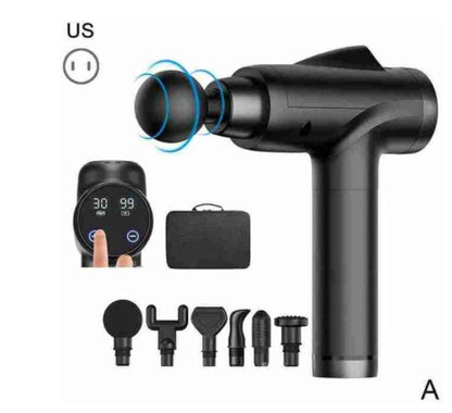 Pistolet de massage LCD pour fasciite, amincissant, relaxant les muscles du corps, du dos, massage profond des épaules, des tissus, des pieds, du cou, vibration Le K6J0