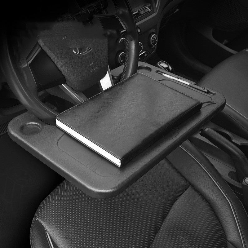 Escritorio de computadora para automóvil, tablero de escritura, banco de trabajo, soporte de almacenamiento para plato de comida