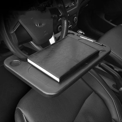 Escritorio de computadora para automóvil, tablero de escritura, banco de trabajo, soporte de almacenamiento para plato de comida