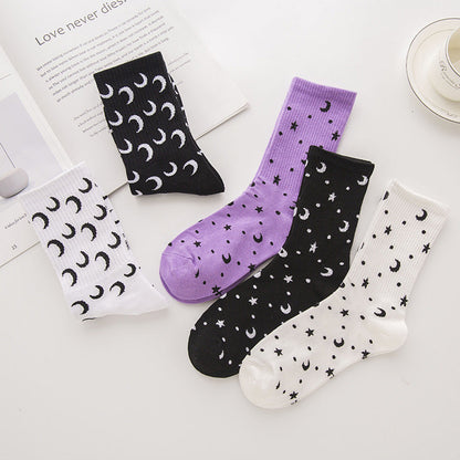 Medias de estrellas y luna para mujer