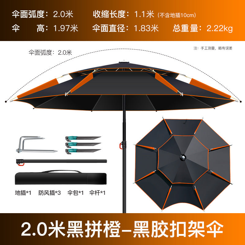 All-Weather Angler's Umbrella – Heavy Duty Fishing & Outdoor Shelter