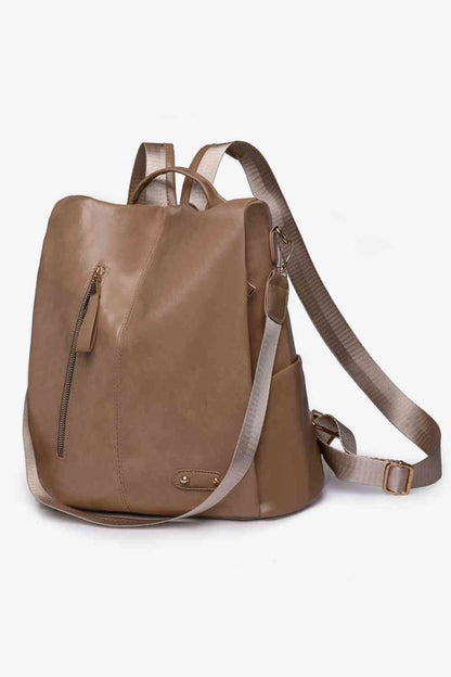 Mochila Marcy con cremallera y bolsillos – Elegante bolso multiusos de uso diario para mujer