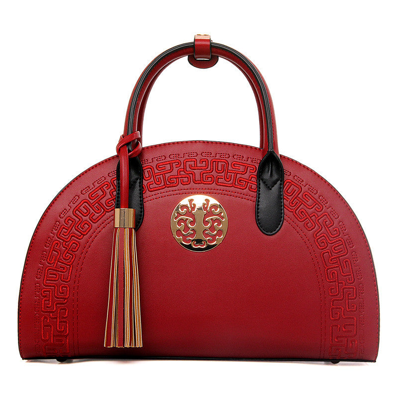 Bolso de moda otoño e invierno nuevo bolso de mujer estilo nacional popular bolso de hombro para mujer bolso de mano versátil con asa suave