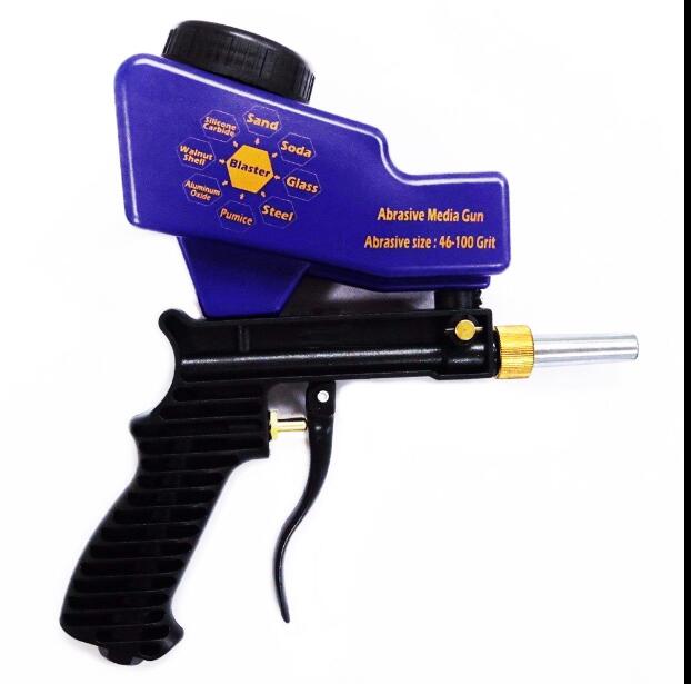 Pistola de chorro de arena de gravedad portátil, juego de chorro de arena neumático, pequeño dispositivo de chorro de arena para óxido, máquina de chorro de arena