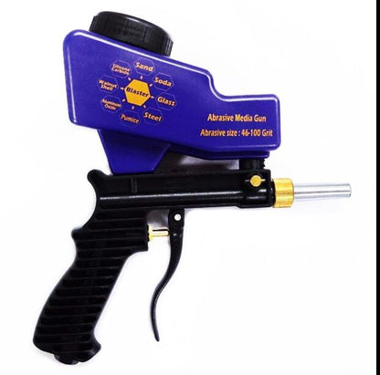 Pistola de chorro de arena de gravedad portátil, juego de chorro de arena neumático, pequeño dispositivo de chorro de arena para óxido, máquina de chorro de arena