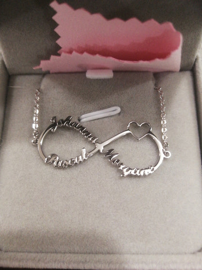 Fashion 8 character infinity Name Bracelet