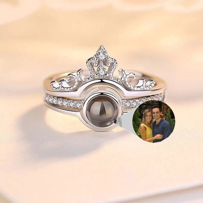 S925 Projection Personalized Photo Ring
