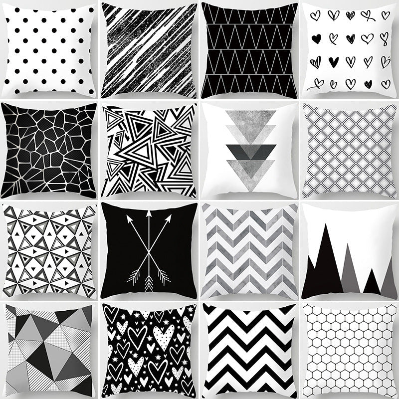 Housse de coussin de canapé abstraite géométrique moderne pour articles ménagers automobiles