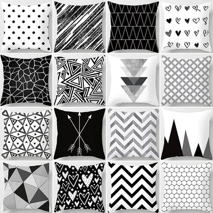 Housse de coussin de canapé abstraite géométrique moderne pour articles ménagers automobiles