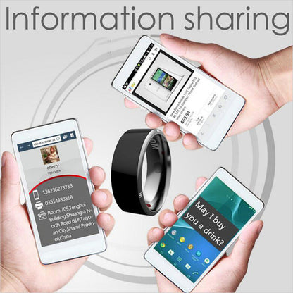 Anillo Inteligente Dispositivo Portátil Multifuncional Negro Alta Tecnología