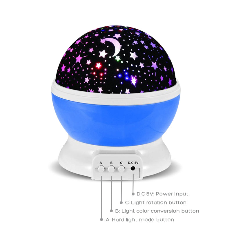 Gira el proyector de cielo romántico