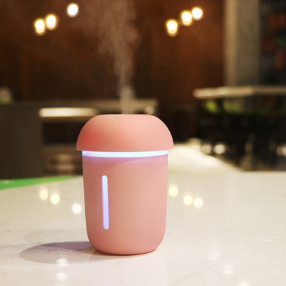 USB charging household air purifier multifunctional water replenishing instrument fan, night light three in one mushroom humidifier
