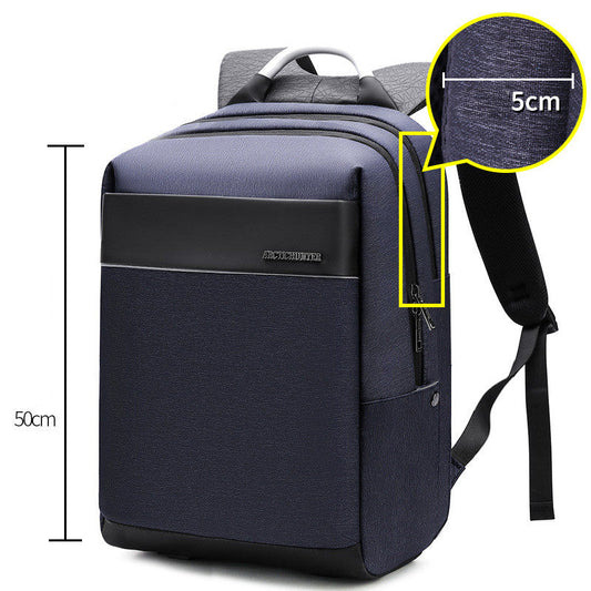 Nueva mochila de ordenador negra para hombre, estilo europeo y americano, para la escuela