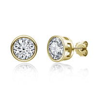 Celestial Sparkle™ | Personalized 925 Sterling Silver Moissanite Studs (0.5–2 Carat)