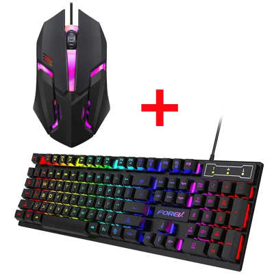 Clavier Filaire Lumineux Accessoires pour Ordinateur de Bureau et Portable