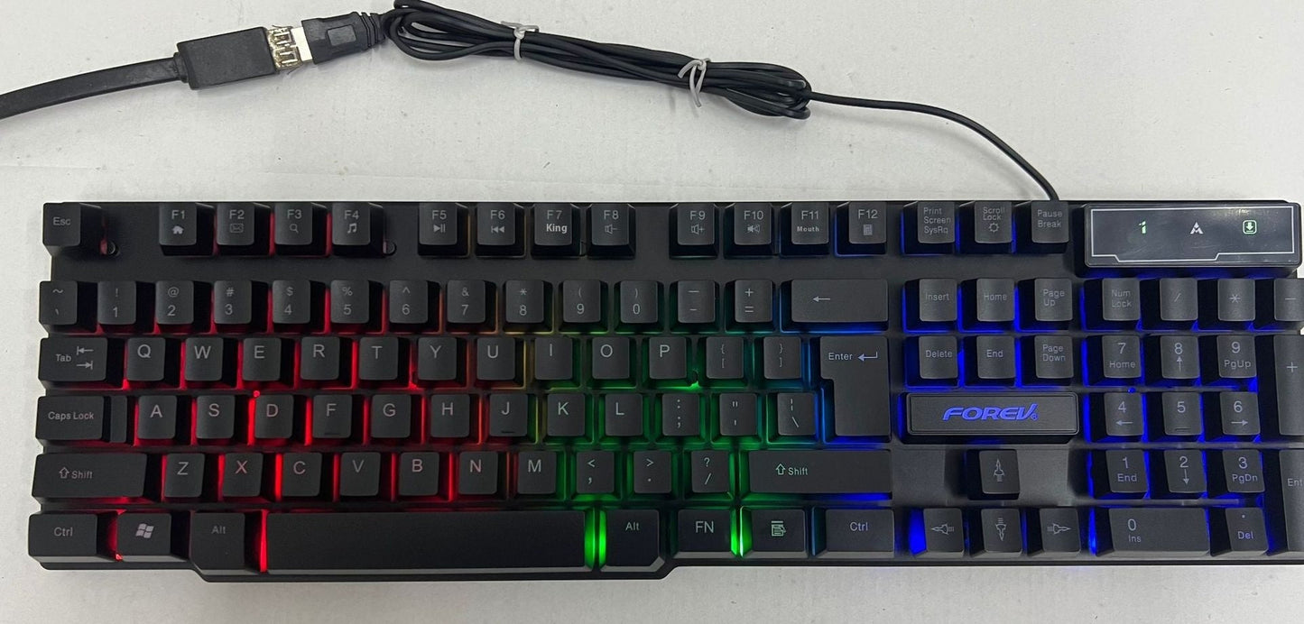 Clavier Filaire Lumineux Accessoires pour Ordinateur de Bureau et Portable