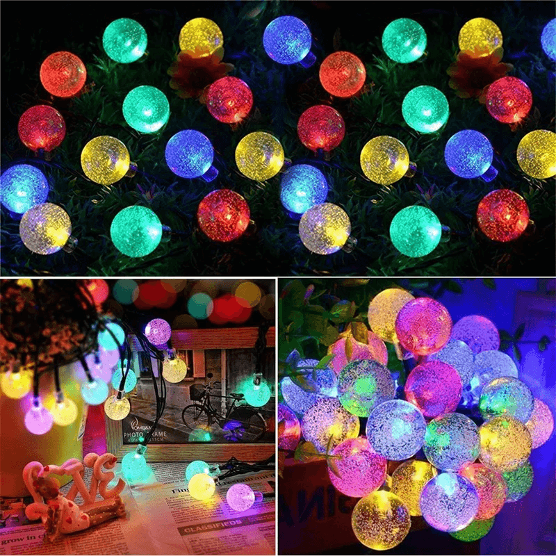 Solar Bubble Ball String Lights – Outdoor Waterproof LED Garden & Patio Lights