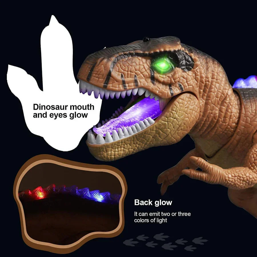 Remote Control T-Rex Dinosaur with Lights Sounds Walking RC Toy