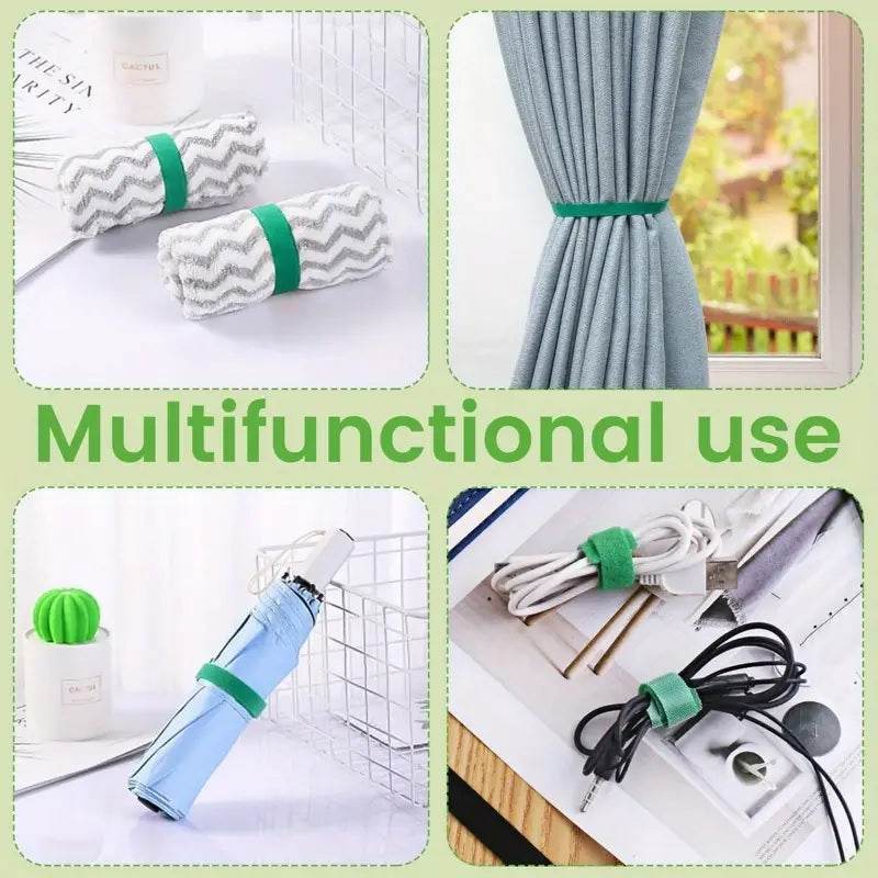 Self-Adhesive Reusable Garden Plant Tie Straps – Hook & Loop Support Tape